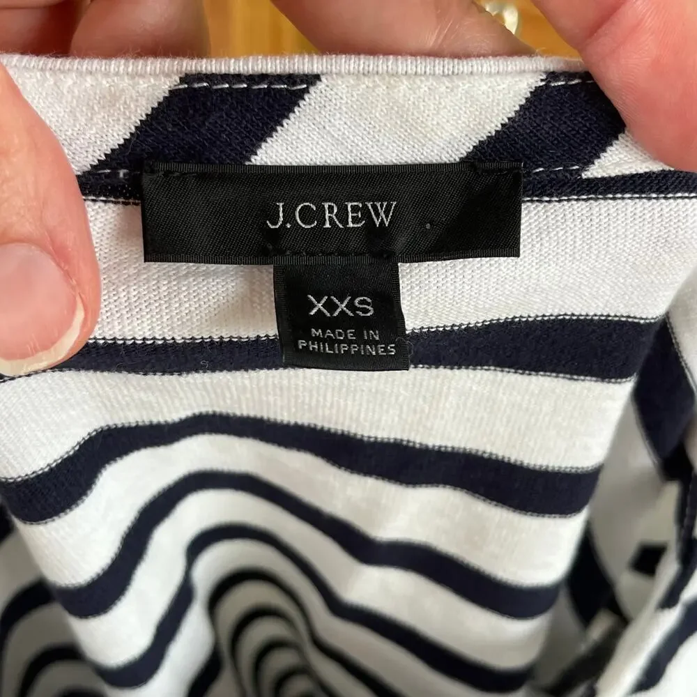 J. Crew Women's Mariner Cloth Puff Sleeve Top In Stripe Size XXS